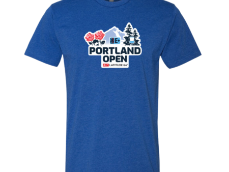 2023 Portland Open Tournament Shirt - Heather Royal Blue Fashion