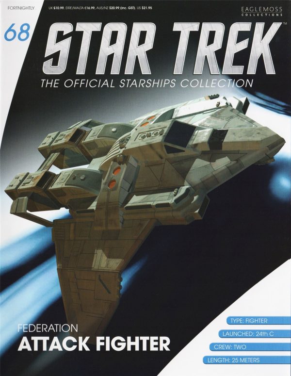 #21   #68 Federation Attack Fighter Diecast Model Ship Window Boxed (Star Trek   Eaglemoss) Discount