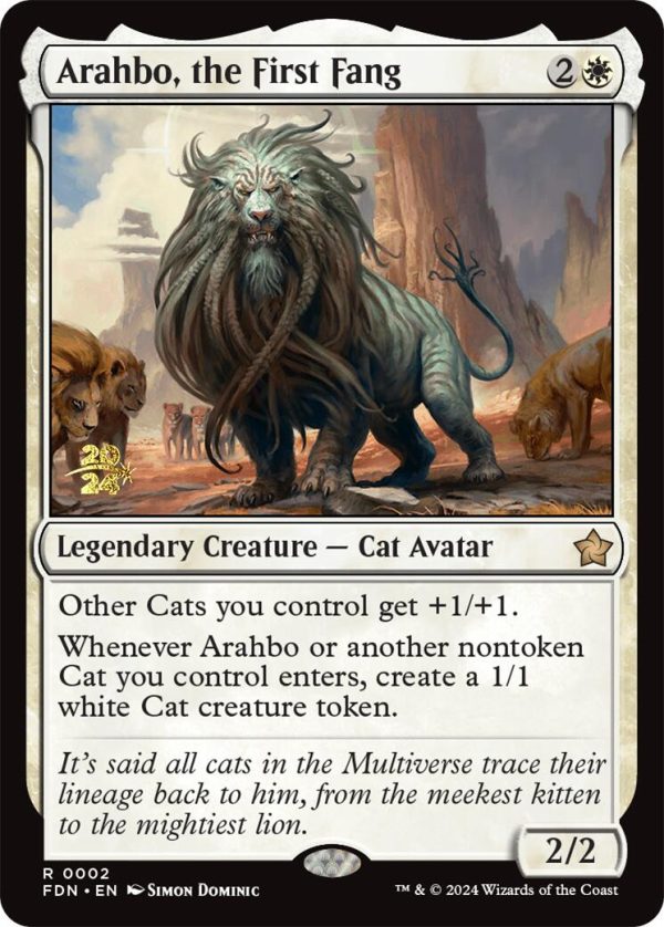 Arahbo, the First Fang [Foundations Prerelease Promos] For Cheap