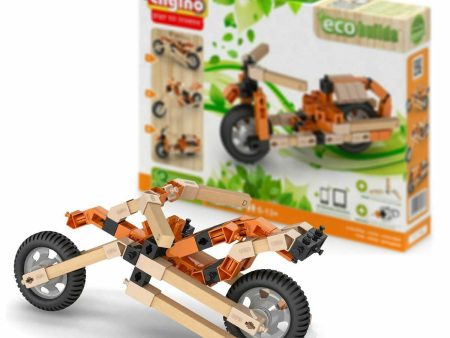 Engino Eco Builds 3 Model MOTORBIKES Building Creative Activity Wooden Toy STEM on Sale