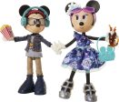 Disney Minnie & Mickey Movie Night Figures 2 Dolls Poseable Outfits Accessories For Sale