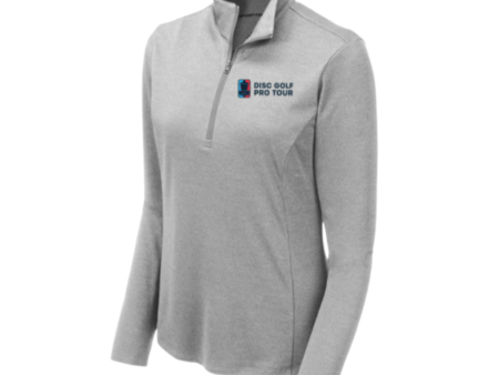 DGPT Women s 1 4 Zip Pullover Light Heather Grey Supply